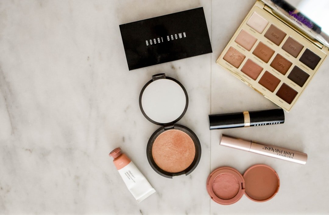 Cream makeup products organized in a small drawer